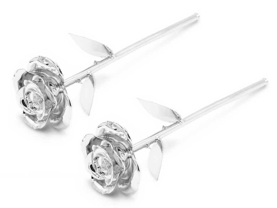 Silver Dipped Love Rose - 2 Dealproduct image #1