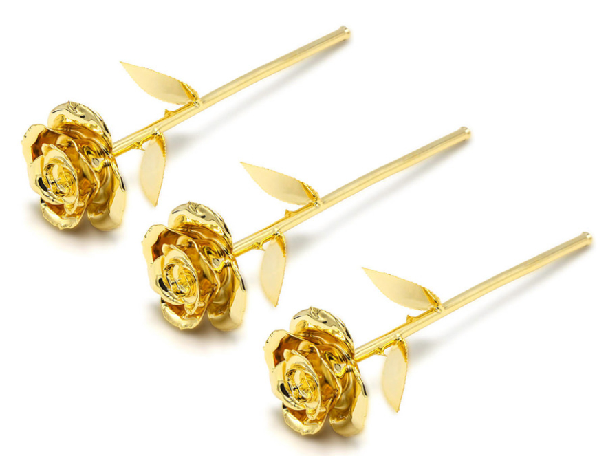 24K Gold Dipped Love Rose - 3 Dealproduct image #1