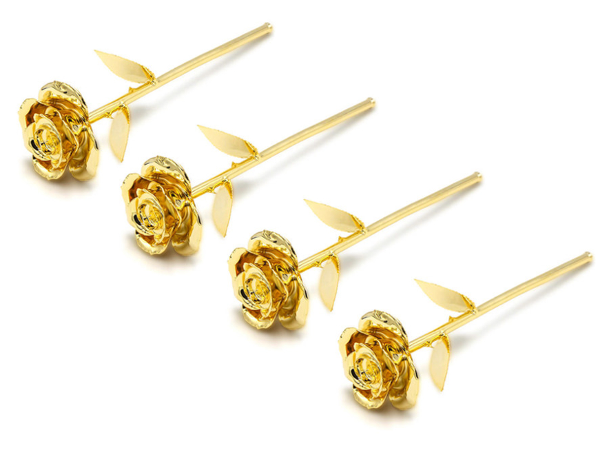 24K Gold Dipped Love Rose - 4 Dealproduct image #1