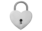 Love Padlock Metal Silverproduct thumbnail #1