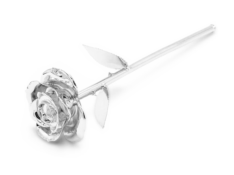 Silver Rose - Custom Engraving Included | Personalized Love Rose