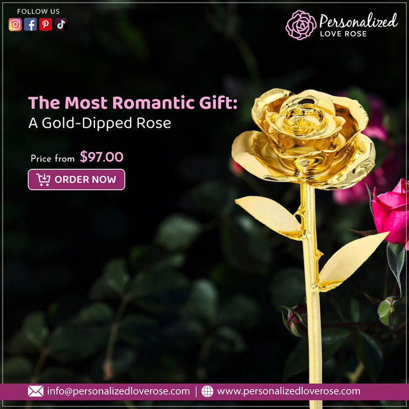 The Most Romantic Gift A GoldDipped Rose